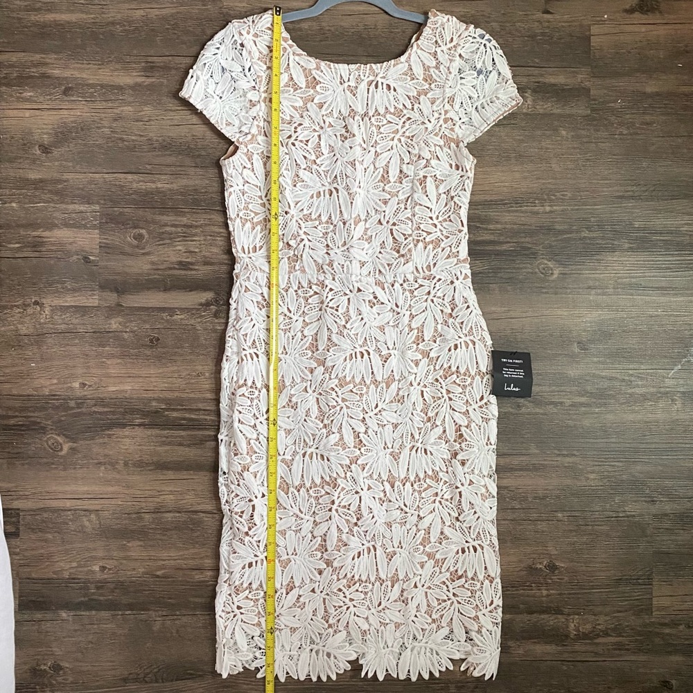 Lulus women’s white lace midi dress size S - Picture 1 of 12